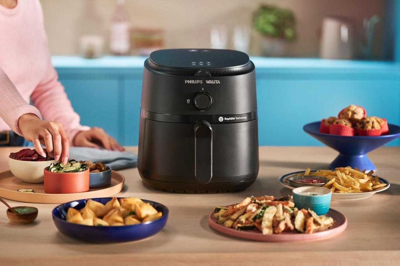 Fritadeira Airfryer Série 1000 XL, Philips Walita, 6,2 litros, Tecnologia RapidAir, Preta,...