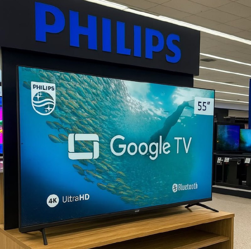 PHILIPS, Smart TV, 55'' 4K UHD, 55PUG7019/78, Google TV, Comando de Voz, HDR
