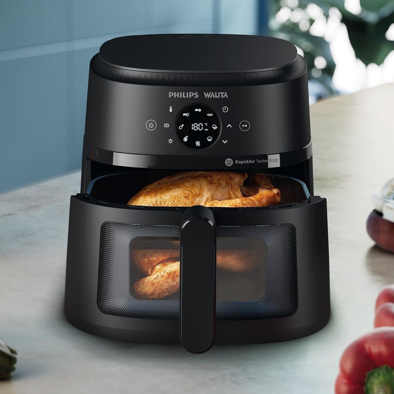 Fritadeira Airfryer Digital Série 2000 XL, Philips Walita, 6,2 litros, Tecnologia RapidAir...