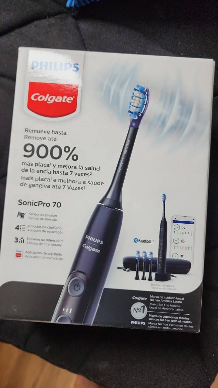 Colgate Escova De Dente Elétrica Philips Sonicpro 70 Recarregável Bivolt Tem 3 Refis E Um ...