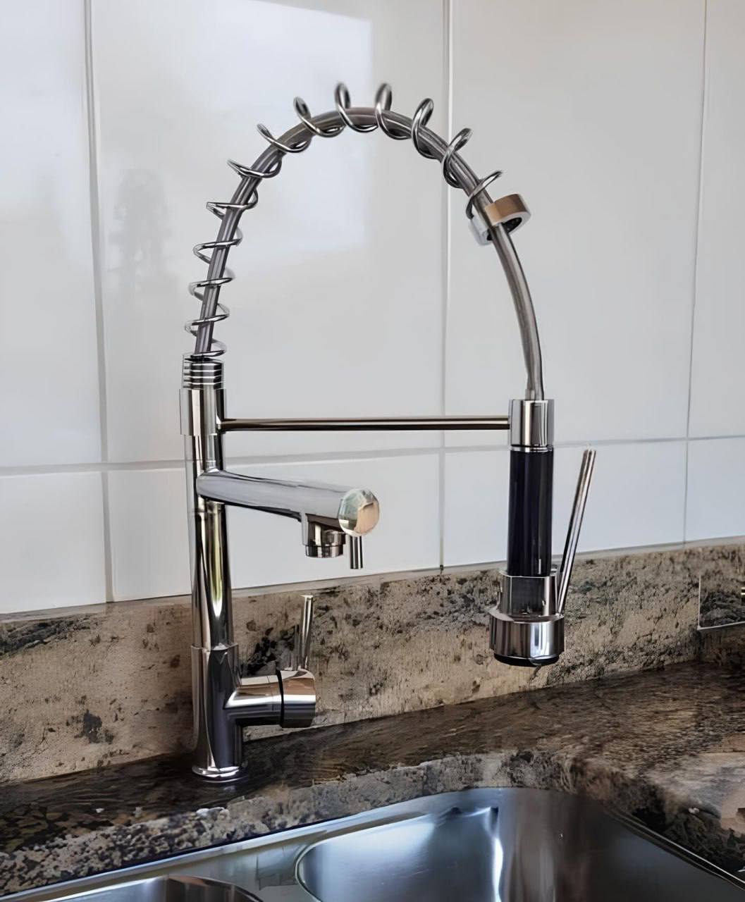 Torneira Para Cozinha Gourmet Misturador Monocomando Munim Pingoo.casa Prata