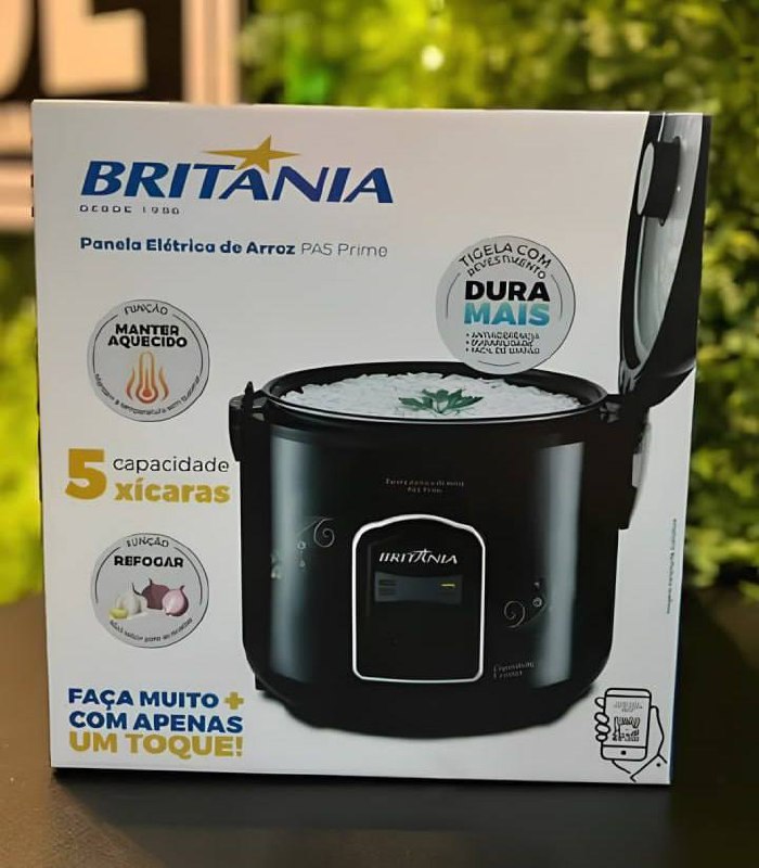 Panela Arroz, PA5 Prime, 400W, Preto, 220v, Britânia