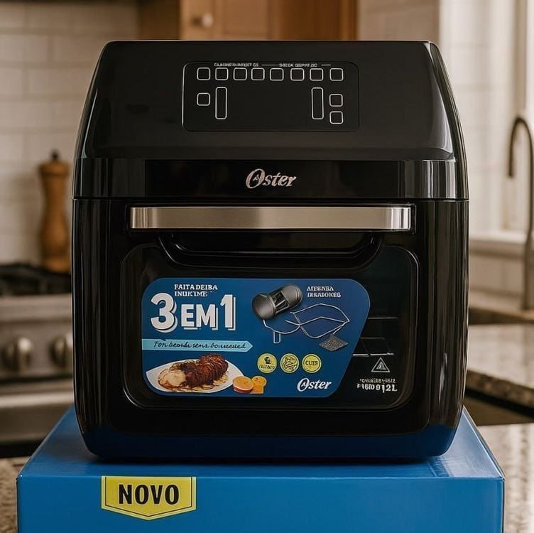 Oster OFRT780 - Fritadeira forno 3 em 1, 127V, 1800 W, ‎Preto