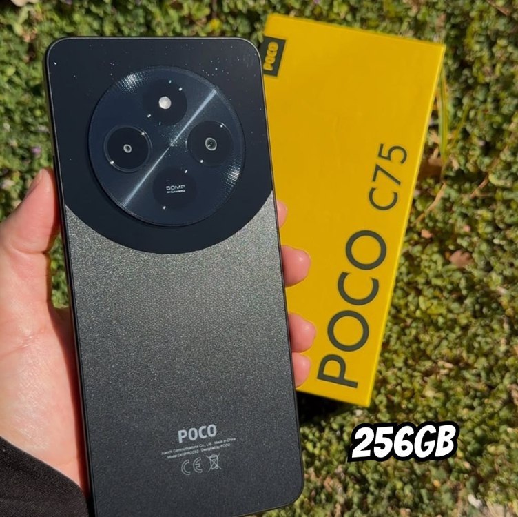 Smartphone Xiaomi Poco C75 NFC Black (Preto) 8GB RAM 256GB ROM [2410FPCC5G]