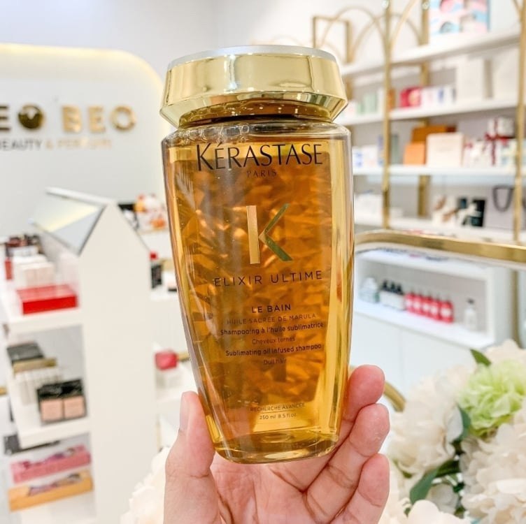 Kérastase Elixir Ultime Le Bain, Shampoo de Nutrição com Óleo de Argan, Limpeza Profunda e...