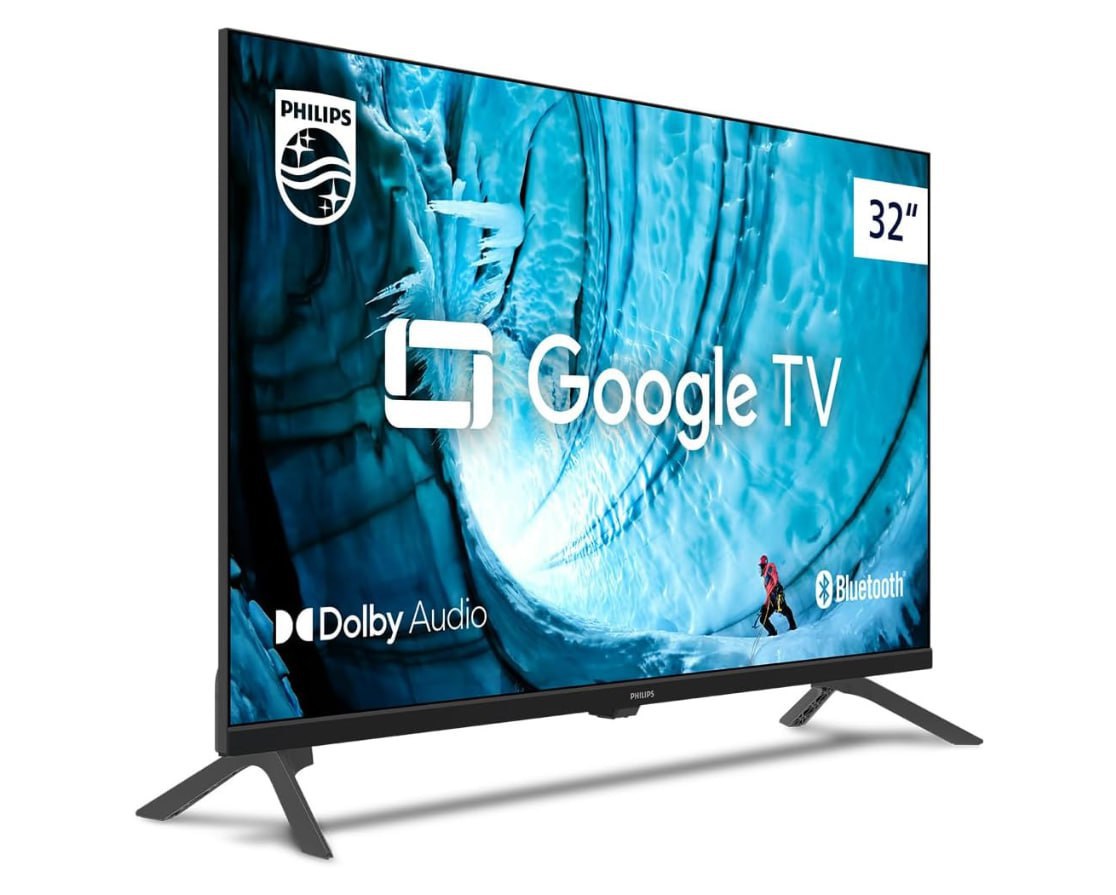 PHILIPS, Smart TV, 32'' HD, 32PHG6909/78, Google TV, Comando de Voz, HDR