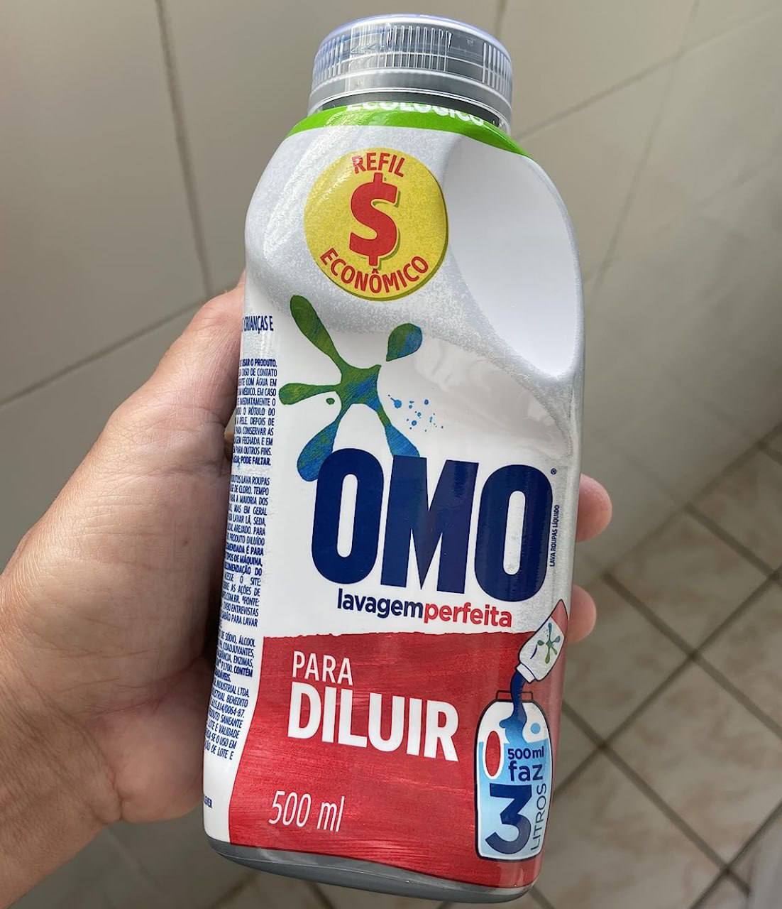 Omo Sabão Liquido Concentrado Lavagem Perfeita Para Diluir 500ml