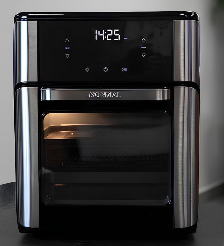 Fritadeira Air Fryer Forno Oven 12L, Mondial, Preto/Inox, 2000W, 110V - AFO-12L-BI