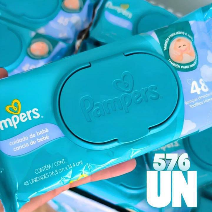 Pampers Lenços Umedecidos Cuidado de Bebê 576 unidades