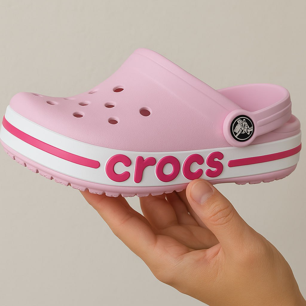 Sandália Bayaband Clog K, Crocs, Kids Unissex, Ballerina Pink/Candy Pink, 32