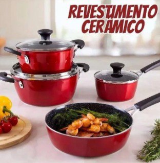 Jogo De Panelas Tramontina Glenz Cerâmico 4 Peças